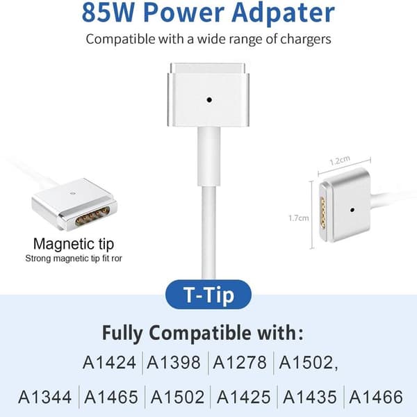 85W Magsafe 2 oplader til Apple Macbook Pro 13\" 15\" 17\"