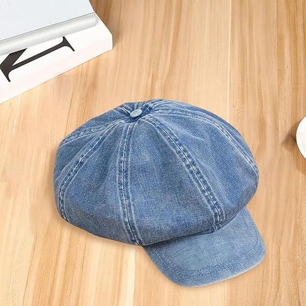 Nyhet guttecaps dame flat caps vintage myk 8 paneler åttekantet hatt Ca light blue