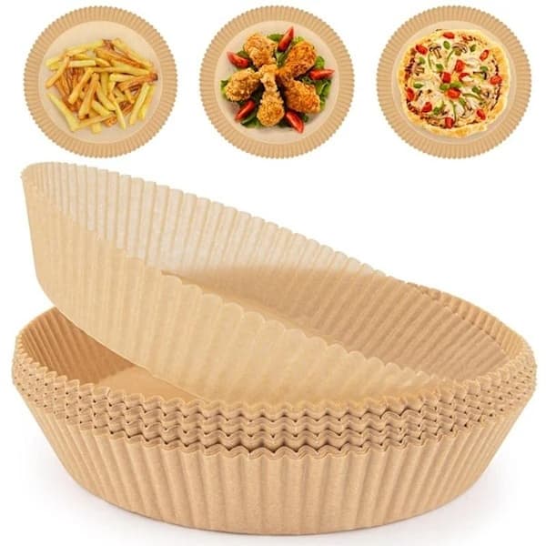 100-pak engangspapir til airfryer