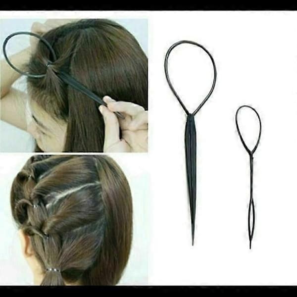 2 stk Hårstylingklemme Hestehalefremstiller Styling