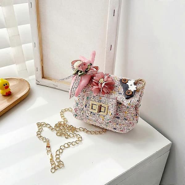 Crossbody tasker til piger i alderen 6-12 år, taske til piger Pink