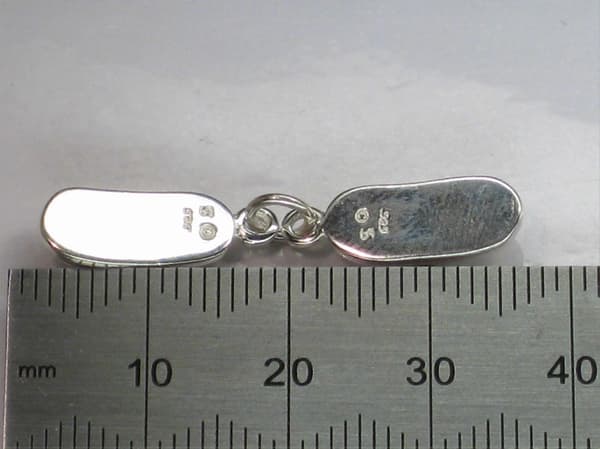 Flip Flops Sandaler Sko Stil sterling sølv charm .925