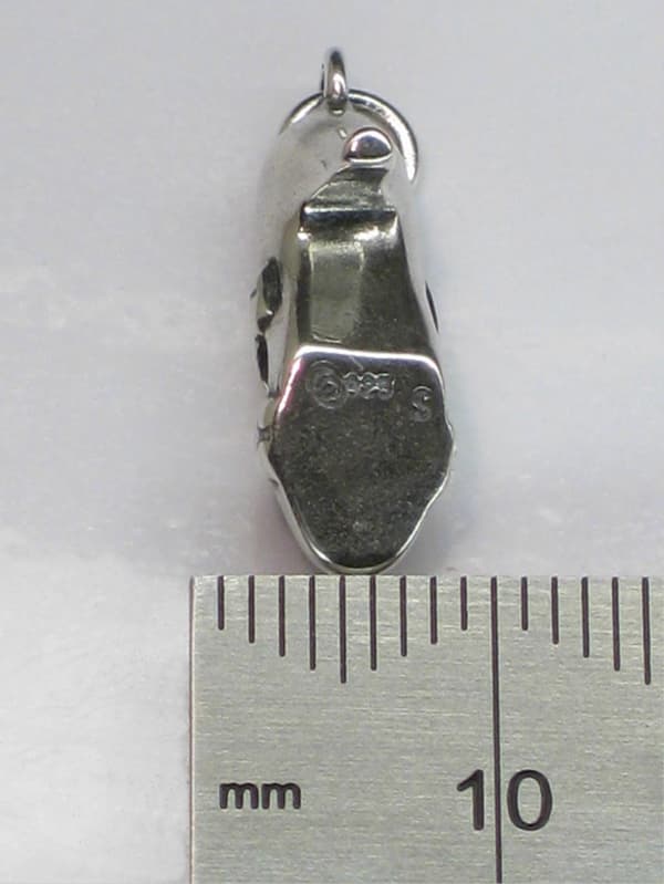 Sko Slide Style sterlingsølv charm .925 x 1