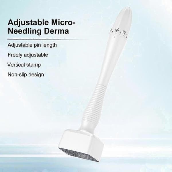 Adjustable Micro-Needling Derma Stamp Roller Skincare Tool for Face Hair Beard, su