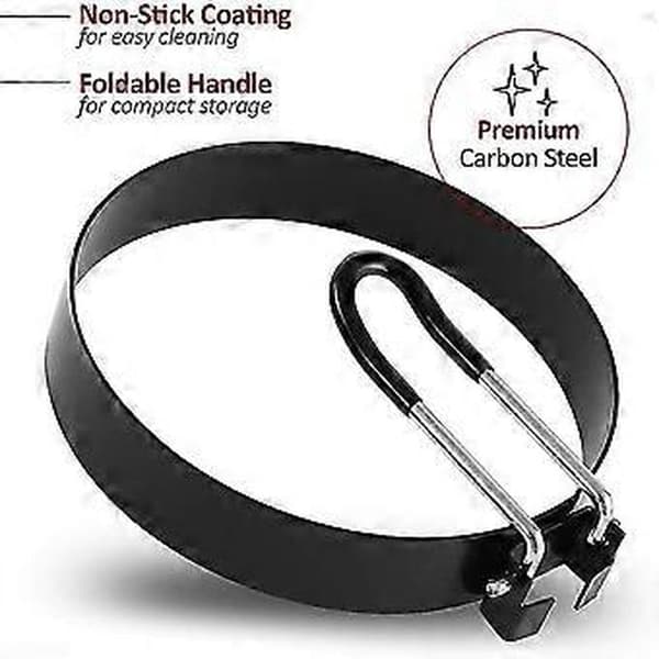 Egg Rings, 4-Pack Stainless Steel Egg Cooking Rings, Pancake Mold for Frying Eggs and Omelets