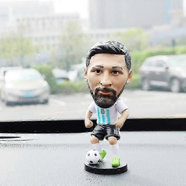 Fodboldstjerne dukke bilpynt til drenge gave C Ronaldo stjerne ugentlig karakter bobblehead dukke KB White