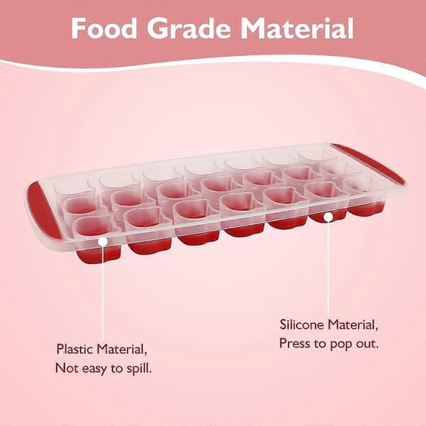 Ice Cube Mold, Candy, Chocolate Mold, Cat Ice Cube Mold, Easy to Remove, BPA-Free, 2-Pack, Dishwasher Safe Red