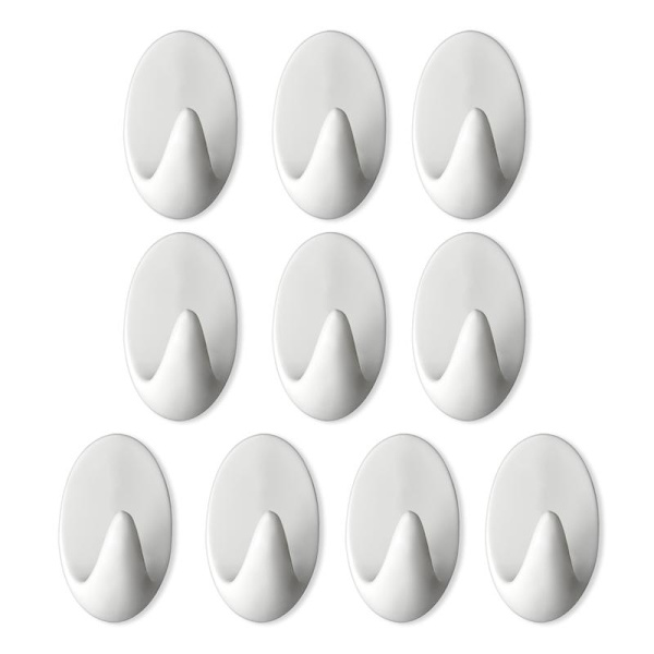 10-pack Starka Självhäftande Väggkrokar