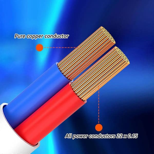 Solcellsdriven säkerhetskamera strömkabel Typ C splitter stödjer OTG-funktion utomhusbruk flexibel PVC-beläggning vit Black
