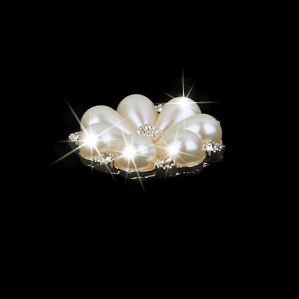 3xKrystal Diamant Perle Blomsterknapper FLATBACK Pynt N 25-26