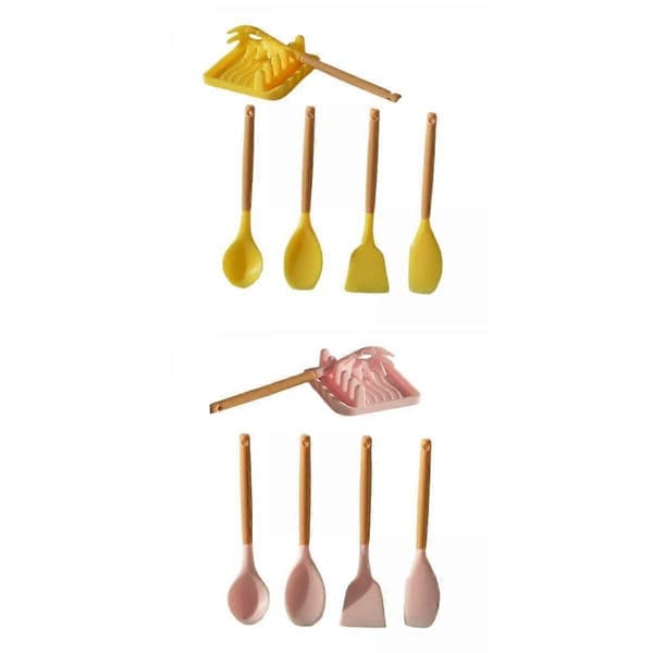 6x 1/6 Dockskåp Köksredskap Set, Tillbehör DIY Leksak Dockhus Möbler