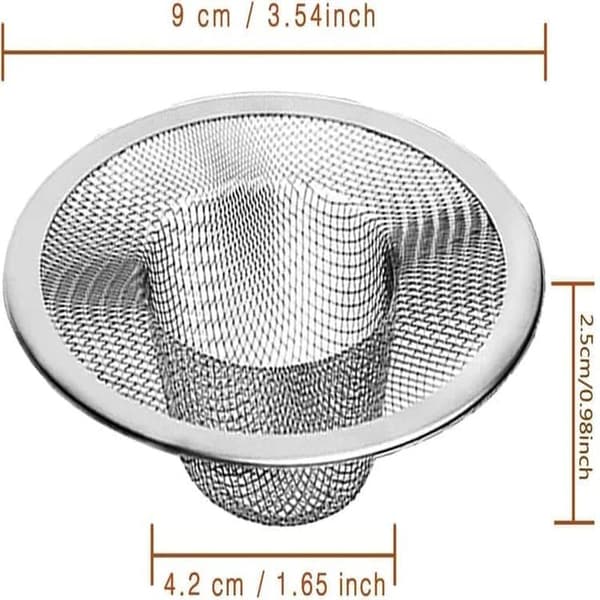 Lollanda 4-pak rustfri si – Silkekurv / Vaskeprop til vask, badekar og bruser 9cm