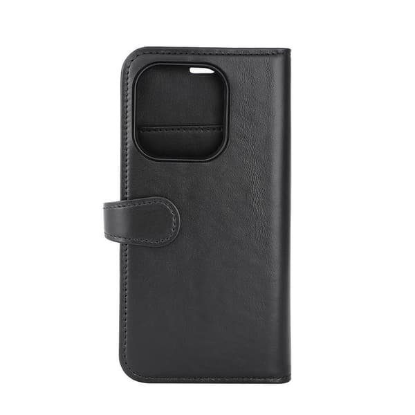 Buffalo iPhone 15 Pro Etui 2i1 Ægte Læder Sort 140