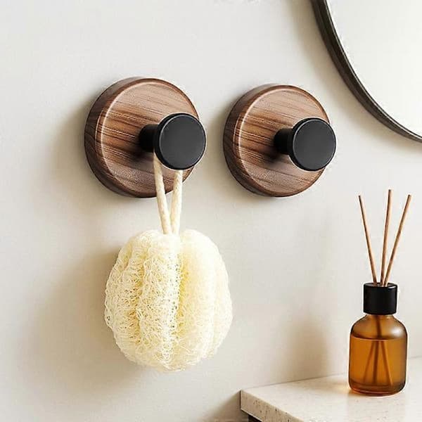 Suction Cup Hook Strong Vacuum Bathroom Suction Cup Hooks Waterproof Towel Holder PP Reusable Wall Hook for Hanging Bathrobe 2 2 grain