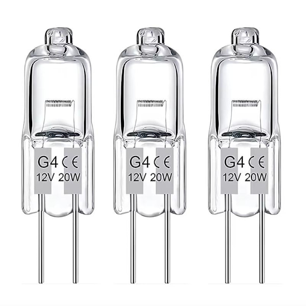 G4 Halogenlamper / Stiftlamper - Varmhvit - Halogen 20W (50-pack)