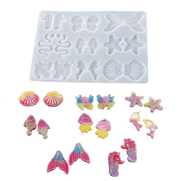 Ørering Vedhæng Silikoneform Epoxy Resin Støbeform til Smykker DIY Håndværk
