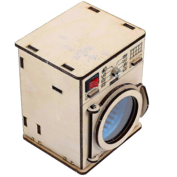 Legetøjsvaskemaskine til børn Observationsvindue Batteriudskiftning Syntetisk materiale 10.2X8.2X7.3Cm 1 sæt 10.2X8.2X7.3CM Light Brown