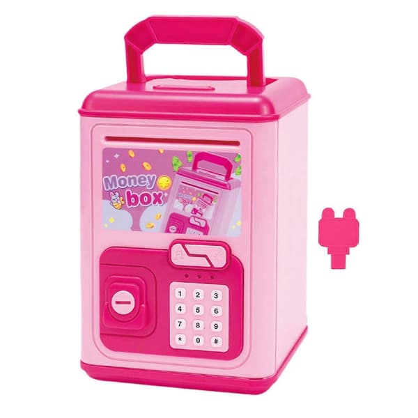 Spargris for barn Pengebesparende boks Bursdagsgave Lett ornament Multifunksjonell Rose Red