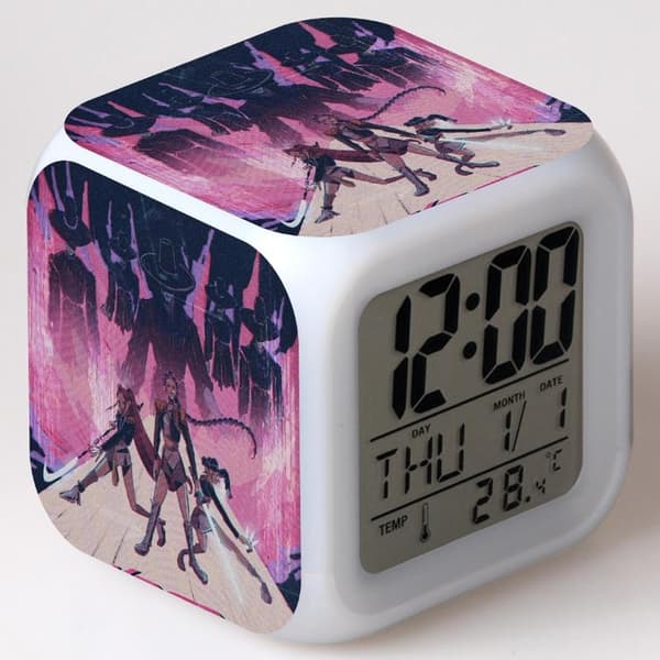 K-POP Devil Hunter LED Vækkeur 7 Farvers Natlampe Anime Gave &02&-WELLNGS 2