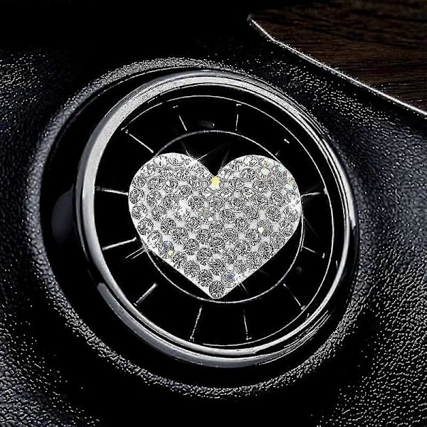 2-pack Bil Luftventil Clip Charms, Kristall Bil Diffuser Ventil Clip, Rhinestone Oljediffuser Ventil Clip