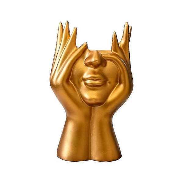 David Statue Pennholder Sminkebørsteholder Oppbevaringsboks Gull Gold