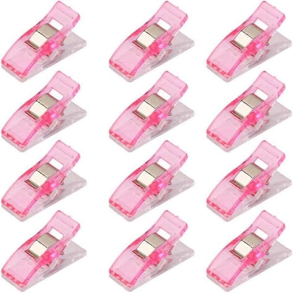 Rosa clips, én størrelse, 50 stykker