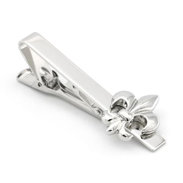 Blommig slipsnål för män (Silver) - Standardstorlek Rostfritt stål Affärsbröllopspresent