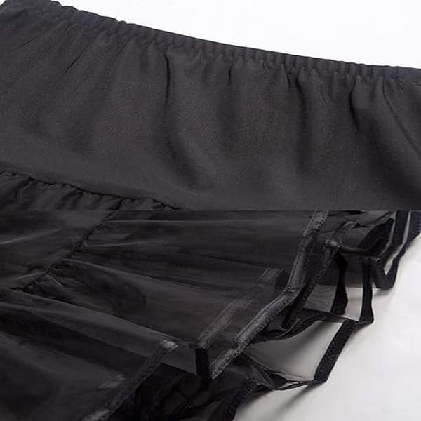 50'er Underskørt Rockabilly Kjole Tutu Nederdel til Kvinder Sort Black Black S