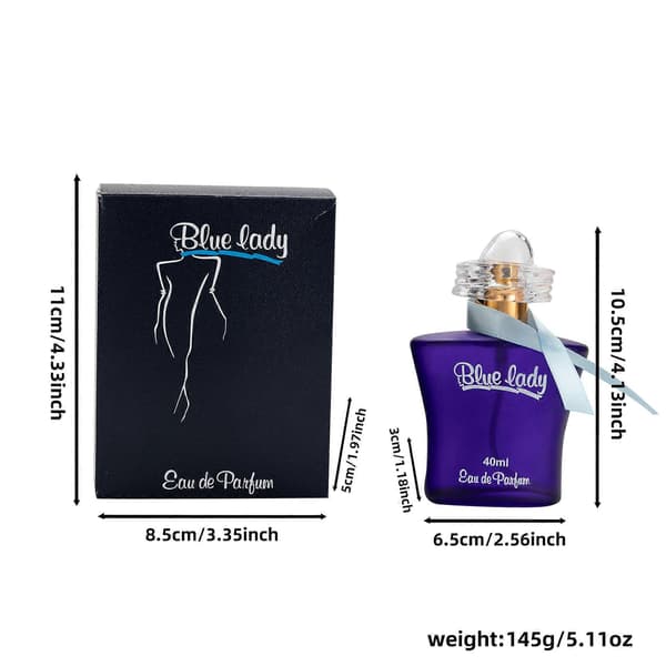 1-5x Blue Lady Eau De Parfum för kvinnor, 40 ml Parfym 3PCS