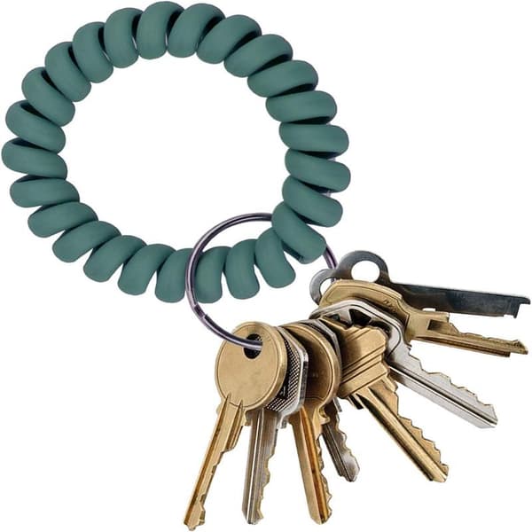 30-pack handledsspiral, 10-färgade plastarmband, elastiskt töjbart spiralformat armband, nyckelring nyckelkedja för gym, pool,