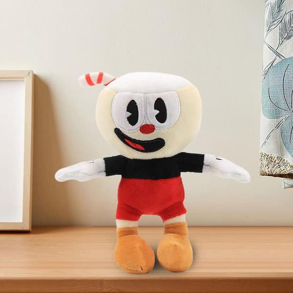 Sød Cuphead Videospil Plyslegetøj Blød Kæledyr Mughead Julegave Til Børn
