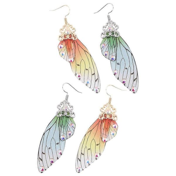 Rhinesten-dekorerede sommerfugleøreringe, der tilføjer sofistikering til ethvert outfit Assorted Color 8.00X2.00X0.10CM