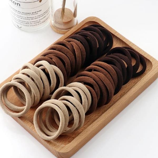 50/100 stk sorte hårbånd til kvinder og piger, elastiske gummibånd til hår, hårelastikker, hestehaleholdere, tilbehør
