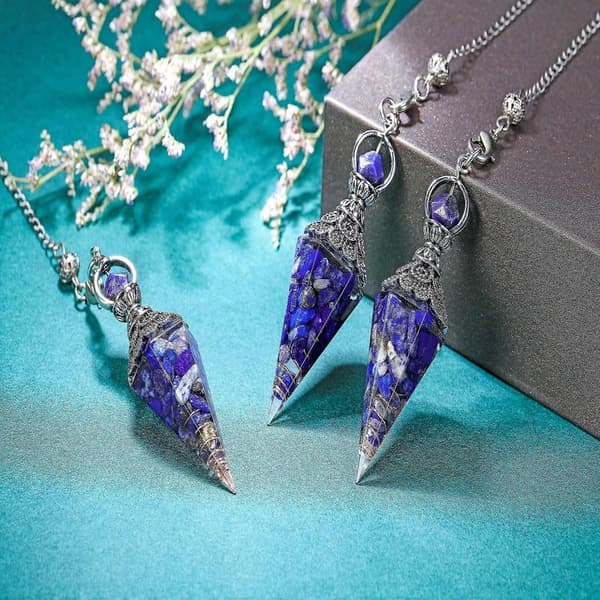Chakra Krystal Pendul Hexagonal Reiki Healing Krystalpunkter Ædelsten Pendul Til Spådom