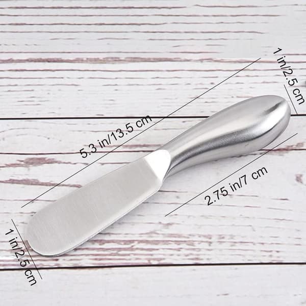 Set med 4 smörknivar i rostfritt stål, 13,5 cm