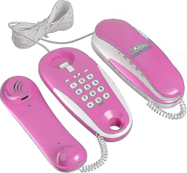 Leketelefon Intercom-leketøy for barn med ekte ringelyder, 7 meter lang ledning
