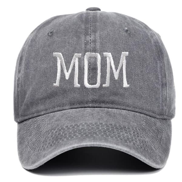 Justerbar caps baseballcaps Mammacaps grå mamma mom