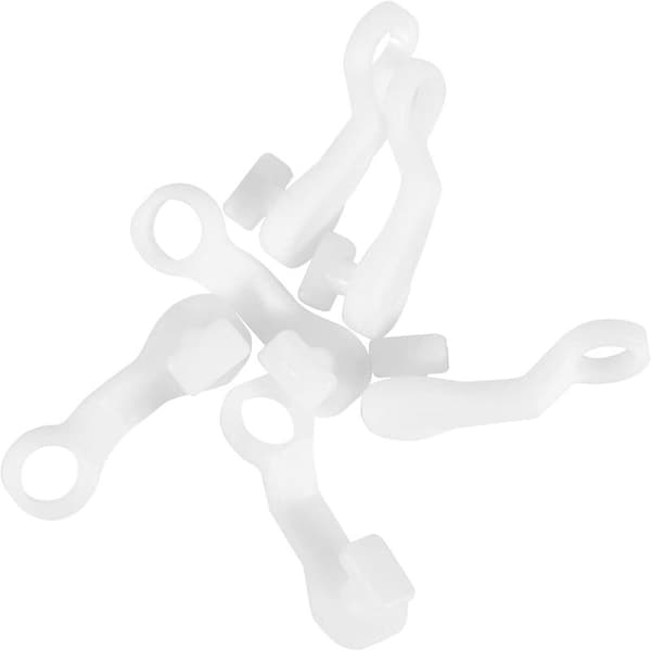 Glider Hooks Hvide Plastgardin Haka, Pakke med 50