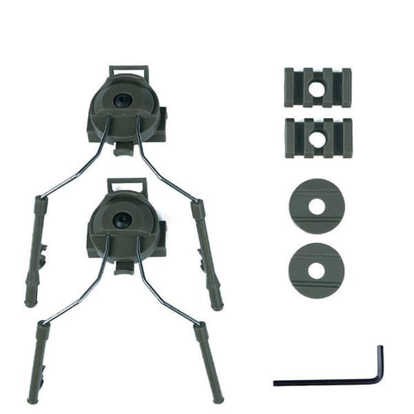 3M Peltor ARC Rail Mounted Ballistic Helmet Attachment - 1 Pair green