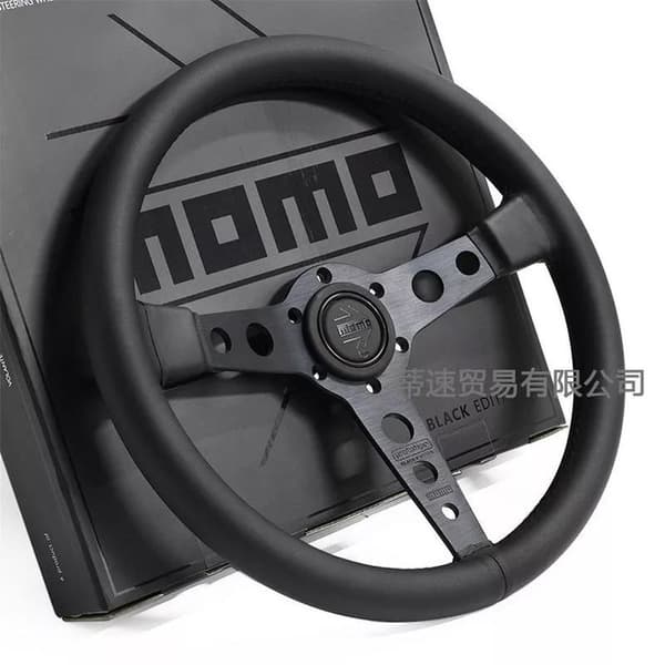 Til MOMO Prototipo P5 Black Edition 350mm Rat Ægte Læder