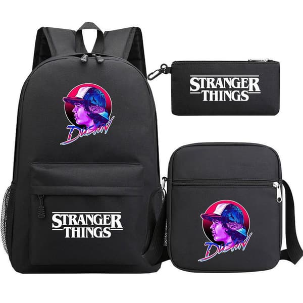 Stranger Things Ryggsäck 3-delars Set Student Skolväska Canvasväska 36 36 36 3PCS/Set