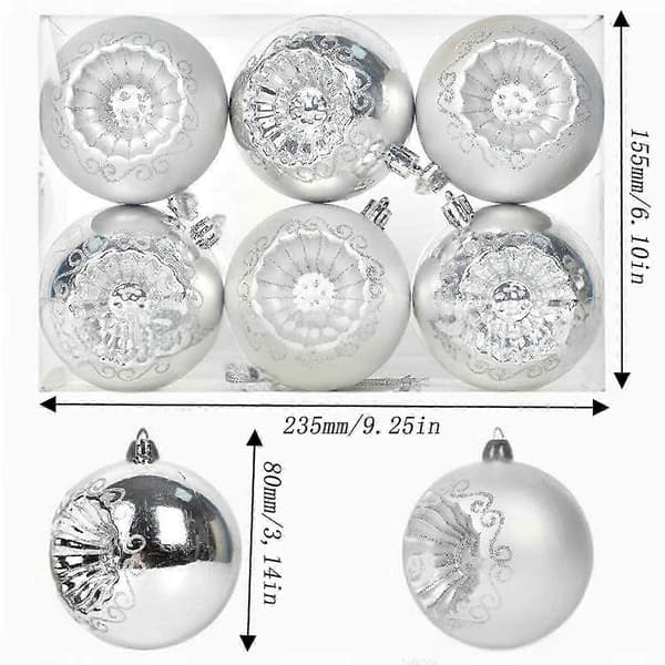 Julepynt 6-pakning 8 cm solsikke-juletrekulesett