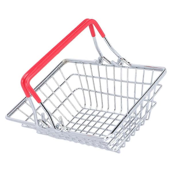 Kreativ Mini Handlekurv Oppbevaringskurv Unik Mini Skrivebordsdekorasjon