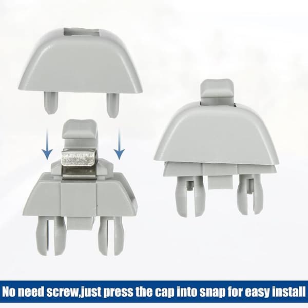 Car Plastic Sun Visor Hook Clip Bracket For Volkswagen 2 Pcs Gray