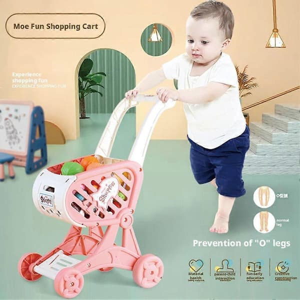 Børnelegetøj Indkøbsvogn Leg Simulation Trolley Leg: H3P6 1pcs Blue