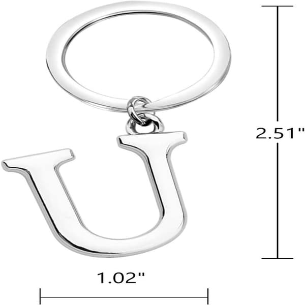 Nøglering Bogstav - Initial Bogstav Nøglering Charm Bogstav U U