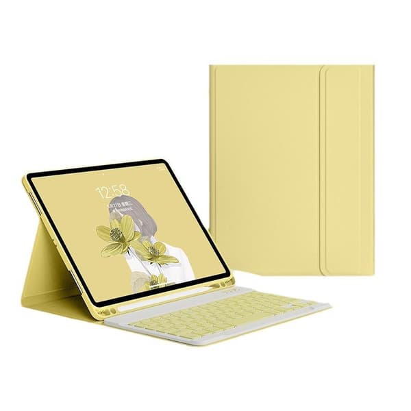 Keyboard Case for iPad 9th 8th 7th 10.2 inch 2021 2020 2019 Yellow Yellow