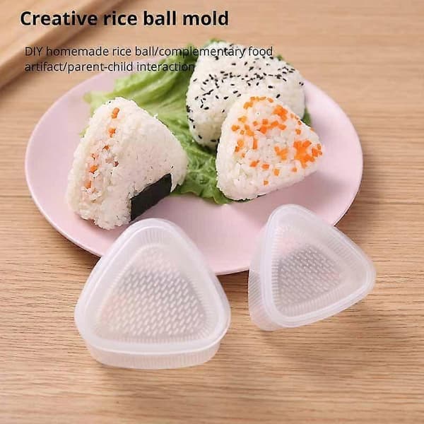 4 st/set DIY Sushi Form Onigiri Risboll Matpress Transparent Triangulär Sushitillverkare Form Sushi Kit Kök Bento Tillbehör 4PCs