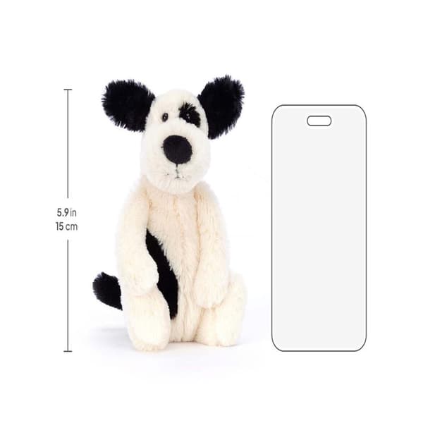 Jellycat Bashful Musta & Kermanvalkoinen Pennun pehmolelu 18cm