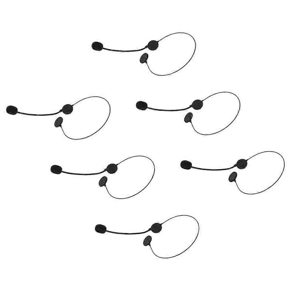Falsk headsetmikrofonrekvisit brugt til dekoration med 6 stk. legetøjsmikrofonheadset